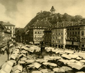 Hlavní náměstí, Graz, Štýrsko, Rakousko, c1935. od Unbekannt