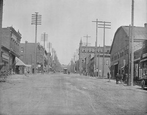 Main Street, Butte City, Montana, c1897. od Unbekannt