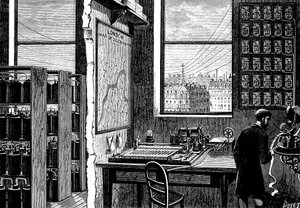 Hlavní stanice Exchange Telegraph Company, Londýn, 1882 od Unbekannt