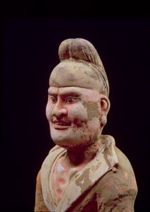 Muž putující po Hedvábné stezce,detail busty, Číňan, dynastie Tang (618-906) (terakota) (viz také 115293) od Unbekannt