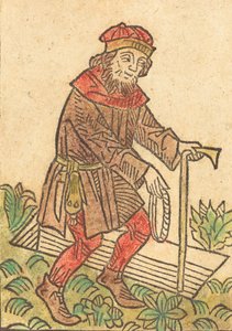 Man Walking Towards a Grave, c. 1495. od Unbekannt