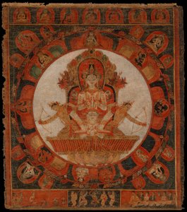 Mandala z Chandry, boha Měsíce, konec 14.-začátek 15. století. od Unbekannt