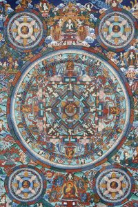 Mandalo tibetská Thangka, Bhaktapur, Nepál od Unbekannt