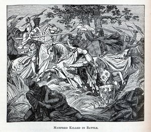 Manfred zabit v bitvě, 1882 od Unbekannt