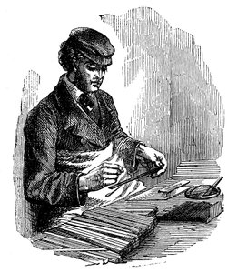Výroba tužek, 1872 od Unbekannt
