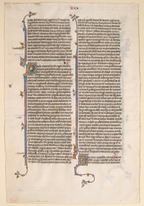 Rukopisný list z Bible, ca. 1280-1300. od Unbekannt