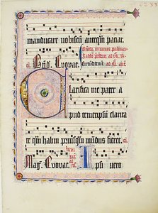 Rukopisný list s iniciálou C, z antifonáře, německy, ca. 1425-50. od Unbekannt
