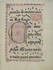 Rukopisný list s iniciálou C, z antifonáře, němčina, druhá čtvrtina 15. století. od Unbekannt