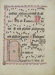 Rukopisný list s iniciálou H, z antifonáře, němčina, druhá čtvrtina 15. století. od Unbekannt