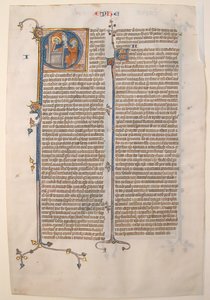 Rukopisný list s otevřením listu svatého Pavla Efezským, z Bible, ca. 13 od Unbekannt