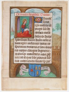 Rukopisný list se svatou Dorotou, z knihy hodin, ca. 1500. od Unbekannt