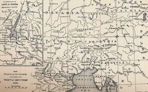 Mapa znázorňující kampaň předcházející smlouvu z Campo-Formio, 1797, 1896 od Unbekannt