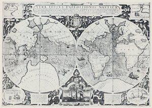 Mapa znázorňující Drakes Voyage of Circumnavigation 1577-1580, 1923. od Unbekannt