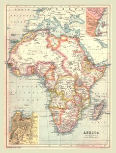 Mapa Afriky, 1902. od Unbekannt