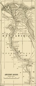 Mapa starověkého Egypta, 1890. od Unbekannt
