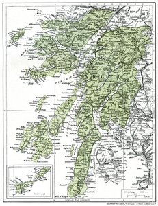 Mapa Argyllshire, 1924-1926 od Unbekannt