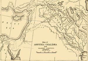 Mapa Asýrie, Chaldeje a přilehlých zemí, 1890. od Unbekannt