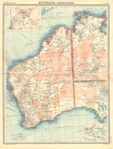 Mapa Austrálie - západní část od Unbekannt