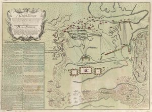 Mapa bitvy u Savuchného, 1739-1740 od Unbekannt
