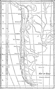 Mapa Chile, 1911 od Unbekannt