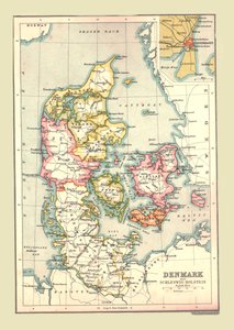 Mapa Dánska, 1902. od Unbekannt