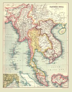 Mapa Dálné Indie, 1902. od Unbekannt