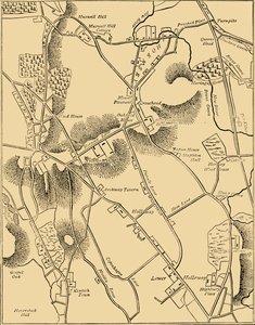 Mapa Hornsey a sousedství v roce 1819, c1876. od Unbekannt