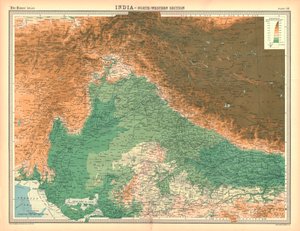 Mapa Indie - Severozápadní část od Unbekannt