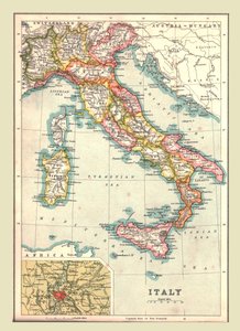 Mapa Itálie, 1902. od Unbekannt
