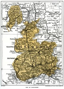Mapa Lancashire, 1924-1926 od Unbekannt