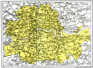 Mapa Londýna, 1924-1926 od Unbekannt