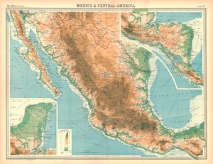 Mapa Mexika a Střední Ameriky od Unbekannt