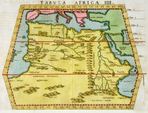Mapa severní Afriky, c1580 od Unbekannt