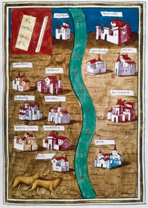 Mapa Palestiny (miniaturní) od Unbekannt