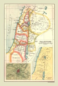 Mapa Palestiny, zobrazující rozdělení na kmeny, 1902. od Unbekannt