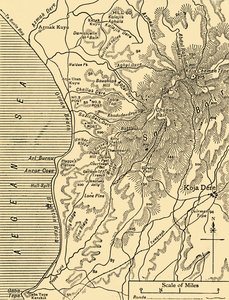 Mapa Sari Bair, poloostrov Gallipoli, první světová válka, 1915, c1920. od Unbekannt