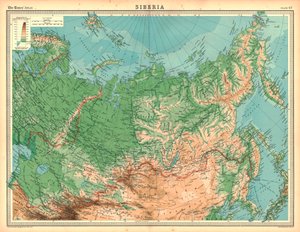 Mapa Sibiře od Unbekannt