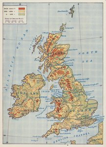 Mapa Britských ostrovů, 1910 od Unbekannt