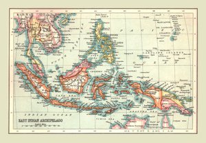 Mapa východoindického souostroví, 1902. od Unbekannt