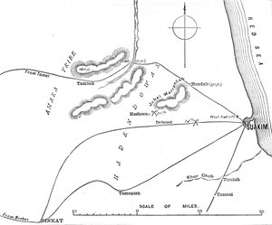 Mapa okolí Suakimu, c1885 od Unbekannt