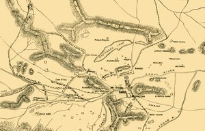 Mapa bojů v údolí Chardeh, 1901. od Unbekannt