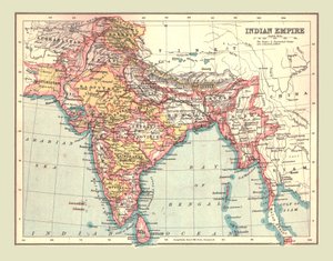 Mapa indické říše, 1902. od Unbekannt