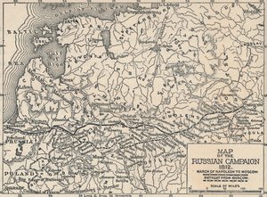 Mapa ruského tažení, 1812, 1896 od Unbekannt
