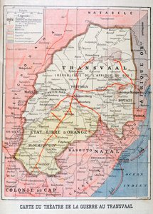 Mapa divadla války v Transvaal, 1899 od Unbekannt