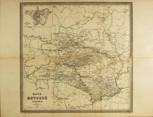 Mapa Vyatka Governorate, c. 1914 od Unbekannt