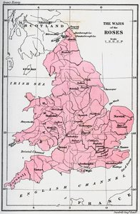 Mapa válek růží, 15. století 1893 od Unbekannt