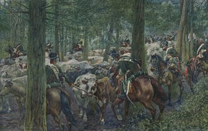 Vojáci Marbots hledající potravu na ústupu, 1896 od Unbekannt