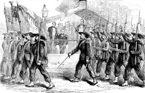 Březnová minulost Garibaldiho gardy před prezidentem Lincolnem, 1861-1865 c1880 od Unbekannt