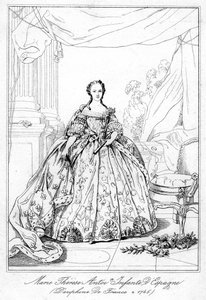 Maria-Teresa Španělská, dcera španělského krále Filipa V., 1726-1746 od Unbekannt