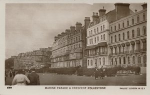 Marine Parade & Crescent Folkestone, konec 19. a začátek 20. století od Unbekannt